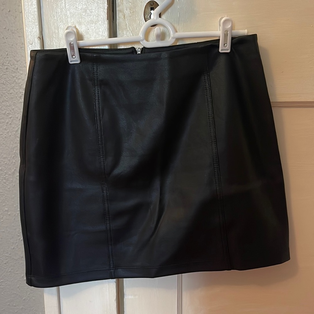 Altar’d State Faux Leather Mini Skirt
